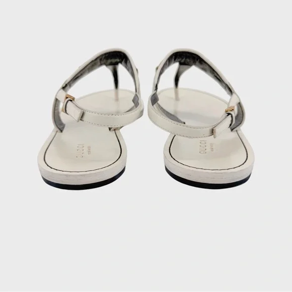 Gucci White and Green Sandals - Picture 4 of 12